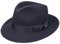 Stetson Penn Bogarthut Haarfilz - Filzhut Damen/Herren - Mafiahut 100% Tierhaar - Haarfilzhut Sommer/Winter - Hut mit Ripsband - Klassischer Hut - Pate blau 58 cm