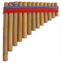 PAN PIPES GENUINE PERUVIAN FLUTES IN BAMBOO 17cm x 13cm MADE IN PERU