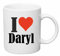 Reifen-Markt Kaffeetasse I Love Daryl Keramik Höhe 9,5cm ? 8cm in Weiß