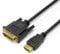 JAMEGA HDMI auf DVI Adapter Kabel 1,5m – Bidirektionales Kabel Mit 1080P Highspeed FullHD 3D Dual Link für Laptop