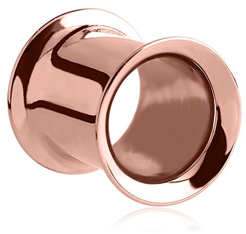 eeddoo Flesh Tunnel Double Flared Rosegold Edelstahl 6 mm