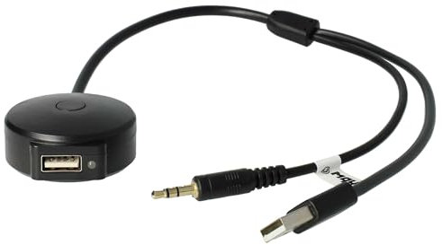 vhbw Câble Adaptateur AUX USB pour Radio de Voiture (30 cm) Compatible avec BMW X6, X1, Series 6, Series 5, Series 1 - USB, Bluetooth