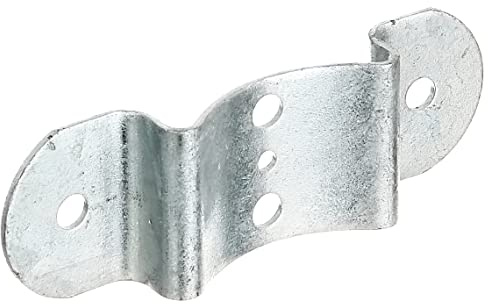 Alberts 202859 Zaun-Riegelbeschlag | feuerverzinkt | für Pfosten und Halbrund-Zaunriegel Ø80 mm | 40 x 121 mm