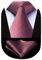 HISDERN Krawatte Rot-Weiss Herren Krawatten mit Einstecktuch Hochzeit Elegant Krawatte & Taschentuch Set Business
