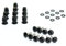 M5x16mm Motorrad Windschild Befestigung Schrauben schwarz Gummimuttern 5mm Set Edelstahl