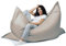 sunnypillow XL Sitzsack, Riesensitzsack Outdoor & Indoor 100 x 150 cm mit 140L Styropor Füllung Sessel für Kinder & Erwachsene Sitzkissen Sofa Beanbag viele Farben und Größen zur Auswahl Grau