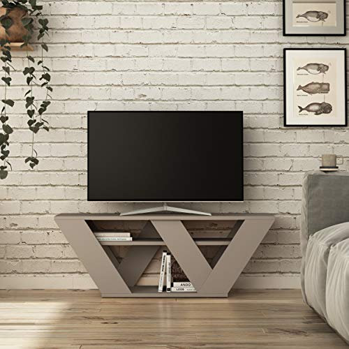 Hocuspicus HOCUS PICUS Modern Designed TV Unit for living room up to 42 Inch TVs | Engineered Wood |110x30x40cm | Easy to Assemble and Clean (Light Mocha)