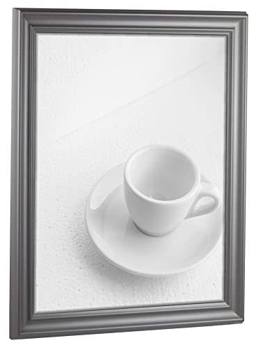 myposterframe Bilderrahmen Barock Größenwahl 42 x 59,4 cm Helena DIN A2 Silber matt mit Kunstglas klar 1 mm