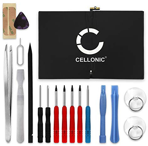 CELLONIC, Akku für Tablet kompatibel mit Apple iPad Pro 9,7 - A1673, A1674, A1675 (3.82V, 7300mAh) + Werkzeug-Set