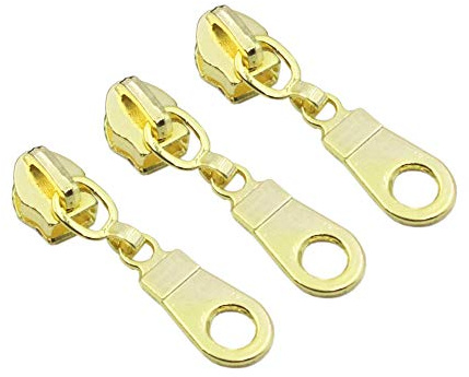 ByaHoGa 50 Pezzi Nonlock-Cursore per #5 Nylon Cerniere Lampo Rolle 30 mm (dorati)