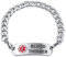 Bling Jewelry Blutverdünner-Identifikationsmedizinisches Id-Miami-Cuban-Link-Armband Für Männer, 8,5 Zoll, Edelstahl, Individuell Graviert