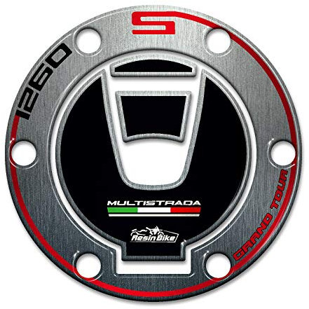 Resin Bike Aufkleber für Motorrad Kompatibel mit Ducati Multistrada 1260 S 2018-2020 Keyless. Seitenschutzgitter vor Stößen und Kratzern. 3D-Harzklebstoff - Stickers - Made in Italy