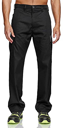 Lee Cooper Herren Cargo Trouser Hose - Black/Grey - 32W/31L (Regular)