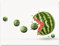 wandmotiv24 Leinwandbild Obst & Gemüse, Querformat, Wassermelone, Pacman, Küche M0390