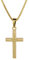 trendor Kreuz-Anhänger Gold 585 (14 Kt.) + Goldplattierte Kette Geschenkidee Kinder-Halskette mit Gold-Kreuz für Jungen und Mädchen 75276-40 40 cm