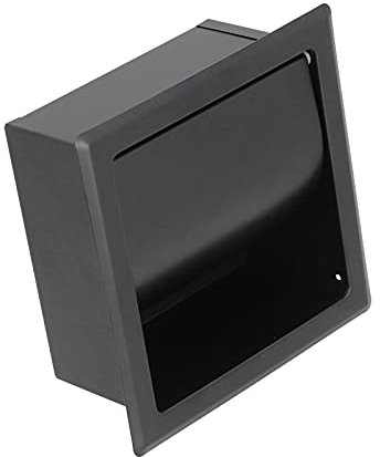 Porte-Papier Hygiénique, Support de Papier en Rouleau Encastré en Acier Inoxydable 304 étagère en Papier Noir pour Les Hôtels de Salle de Bain à la Maison