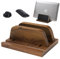 APEXLEAP Vertical Laptop Stand Wood, Wooden Adjustable Laptop Holder Desk, Walnut, 2 Slot, Double, Upright Laptop Holder, MacBook Stand, Dock, Desktop Organizer, Fits MacBook, Other Laptops, Phone