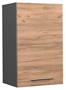 Vicco Hängeschrank Fame-Line, hängender Küchenschrank, Goldkraft Eiche/Anthrazit, 45 cm