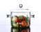 1.5L Glas Topf Glaspfanne Schmorpfanne mit Abgedecktem Deckel für kochen Glaskochtopf Suppentopf Transparent Hitzebeständig Hohe Borosilikatglas Schüssel Glas Kochtopf