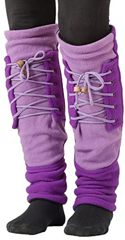 PUREWONDER Damen Stulpen Beinstulpen Fleece Beinwärmer Modell Nr. 29 Lila