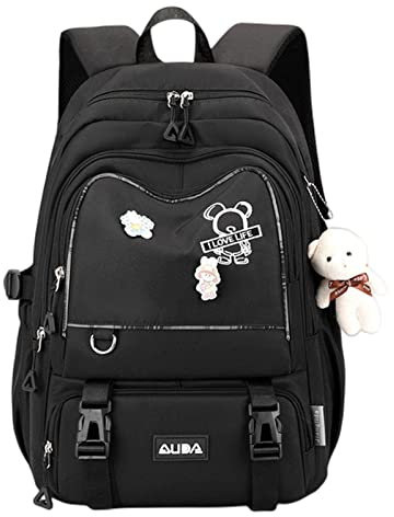 KOOBS Schulrucksack Kinderschule Girls Große Schultasche Kawaii Grundschule School Bag Kinder Wasserdichtes Reiserucksack-A