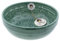 CERÁMICA ESPAÑA | Ensaladera cerámica | Ensaladeras originales | Ensaladeras decoración Verde - Modelo M07 | Decoración 100% hecho a mano | 21x21x7.5 cm
