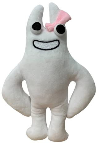 Super JAKES Garten of Banban Plüsch – entzückendes weiches Kuscheltier für Sammler und Kinder gleichermaßen, tierisches Plüschtier für Gamer und Fans des Spiels (Weiss)
