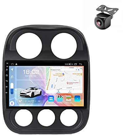 Android 12 Autoradio per Jeep Compass Patriot 2010 2011 2012 2013-2016 2 DIN Stereo Car Tablet Pollici Schermo MP5 Lettore Multimediale Receiver GPS Radio con SWC Carplay auto (M200S 8core 2+32G)