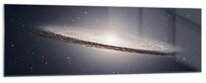 Panorama Bilder auf Glas 160x50cm Glasbild Galaxis Kosmos Universum Groß XXL Wanddeko Bild im Glas Schlafzimmer Küche Wandbilder Dekoration Wohnzimmer Modern Wand Kunstdruck Art GAB160x50-5263