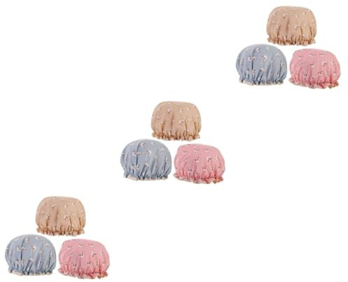 minkissy 9 gorros de desechables para mujer, gorros de baño desechables, gorro de baño elástico, gorro de grueso para tomar un baño cabezal de Miss