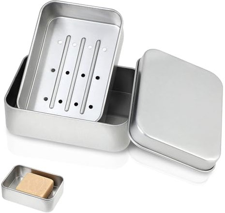 Ouligay Soap Dishes Soap Tin Soap Box Soap Tray Bar Soap Holder for Shower Bathroom School Gym