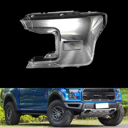 ORCOW ScheinwerfergläSer GläSer Streuscheiben FüR Ford Raptor F-150 2019 2020, Transparentes Polycarbonat, Links Oder Rechts 1st,Left