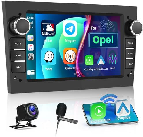 Inefala 7 Autoradio Android 15 con Wireless CarPlay e Android Auto per Opel Meriva Corsa C Corsa D Zafira Vivaro Astra Signum Combo Stereo Android GPS con WiFi HiFi USB RDS Canbus Retromarcia MIC
