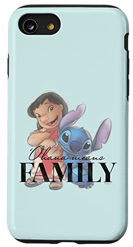 Disney 100 Anniversary Lilo & Stitch D100 Zitat Ohana Hülle für iPhone SE (2020) / 7 / 8