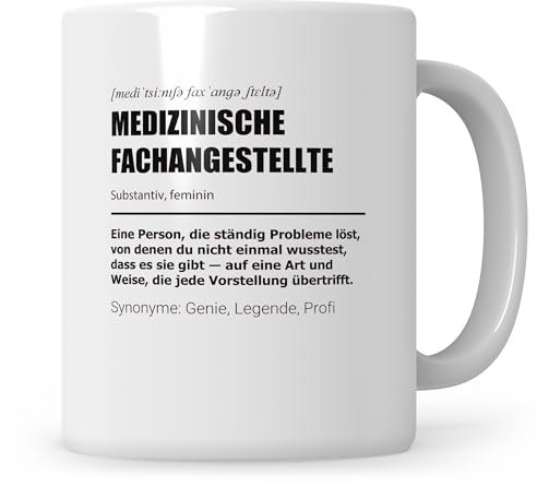 Sweetify Tasse MFA Geschenk für Medizinische Fachangestellte Geschenkidee Kaffeetasse