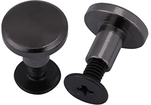 20/Sets Rivets en Laiton Tête Plate, Vis à Rivets pour Sangle de Ceinture 8mm Rivet Maroquinerie pour Ceinture Sangle Sac à Main