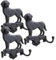 Novaliv 3x Gusseiserne Haken Hund mit 2 Haken 16,5x4x16 cm einfache Montage stabil sicher ideal für Wand- und Decken-Dekoration Garderobe Vintage Stil robust langlebig und elegant perfekte Dekoration