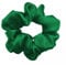 Regular Satin Feel Elastic Scrunchie Bobble Tie Hair Band - School Colours (Emerald Green)
