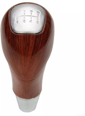 GLOBALHUT - Pomo de palanca de cambios de 6 velocidades de plástico, acabado madera de nogal, compatible con Mercedes W210, W220, W202, W140, W163