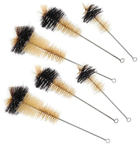 Gogogmee 6pcs Flask Brush Cleaning Brush Kit for Cleaning Non-scratch Long Handle for Lab Home Use