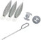 BODYA Kit sistema di pulizia One Touch per Weber Kettle Grill 22 90992 3618 7443 Argento