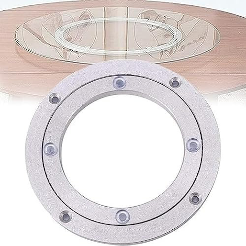 CYTGOUPER Aluminium Alloy Drehteller Tisch, Robuster Drehkranz mit Kugellager für Esstische, Kuchen Dekorationen, TV Monitor Ständer, 4 Zoll Drehplatte, Korrosionsbeständig (10 Zoll*H8.5MM)