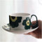 Kaffeetasse und Teetasse im Palaststil, Retro-Nachmittagstee, Blumenteetasse, Teetasse und Untertasse im japanischen Stil, handgemaltes Muster (B)