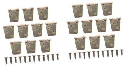 UKCOCO 20 Sets Wooden Box Hinge Drawing Board Hinge Craft Box Pack Iron Material Easy Install Decorative for Jewelry