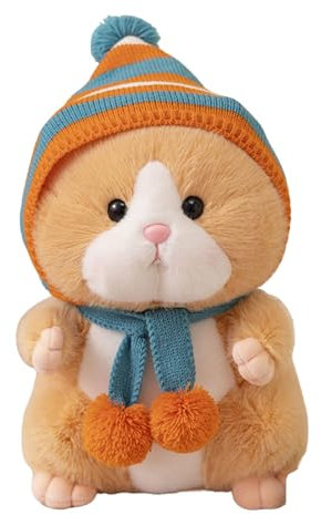 AQCQDQ Kuscheltier Hamster Plüschtier, Stofftier Schmusetier Zum Kuscheln & Spielen, Plüschtier Hamster Geschenk, Kuscheltier Für Mädchen Und Jungen, Waschmaschinenfest (A)