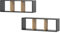 Vicco Wandregal Tomy, Anthrazit/Goldkraft Eiche, 90 x 30 cm 2er Set