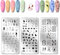PH PandaHall 3 Stück Niedliche Katze Nagelstempelplatten Katzen Krallen Nagelkunst Schablonen Paw Pattern Nails Image Plates Fischgräten Maniküre Kunst Schablonen für Frauen Maniküre