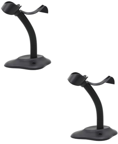 jojofuny 2 Stück Scannerhalterung tragbar Dock Ergonomisch Stehen zum Filmen Stand Halter für Barcode-Scanner Haltegestell für Barcode-Scanner Halter aus Kunststoff pp Black