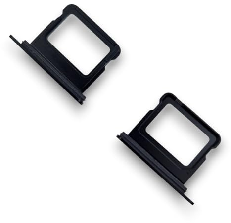 jbTec SIM-Tray kompatibel mit Apple iPhone 16 / iPhone 16 Plus - Kartenhalter Single Slot Schlitten Handy Schwarz (Black)