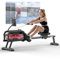 Neezee Rudergerät für zuhause, Wasser Rudergerät mit Professioneller LCD Monitor und Tablet Halterung, Rudergerät Wasser mit Kinomap APP immersives Rudererlebnis,Max 160kg Belastbar